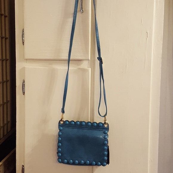 Just Millie Studded Cross body Blue Purse - Picture 1 of 8